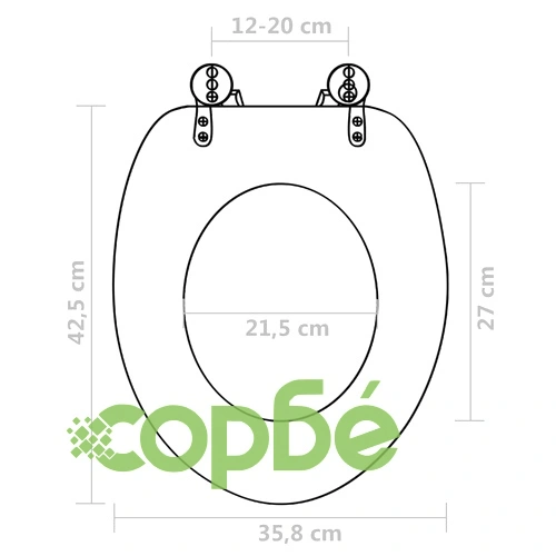WC тоалетна седалка МДФ капак изчистен дизайн бяла ➤ топ цена ➤ sorbe.bg