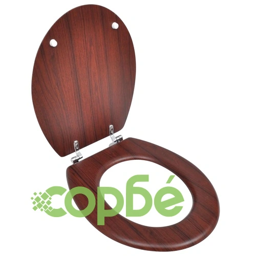 WC тоалетна седалка МДФ капак изчистен дизайн кафява ➤ топ цена ➤ sorbe.bg