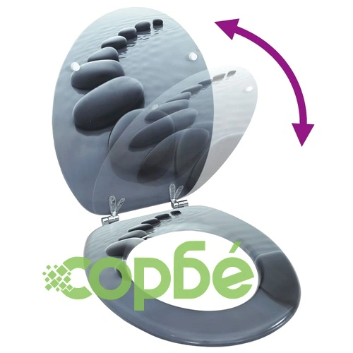 WC тоалетна седалка МДФ капак камъни ➤ топ цена ➤ sorbe.bg