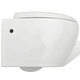 Окачена тоалетна чиния, овална форма, меко затваряне на капака, бяла
