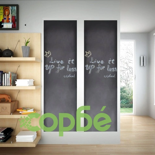 Стикер за стена черна дъска 0,45 x 2 м 2 ролки с тебешири ➤ топ цена ➤ sorbe.bg