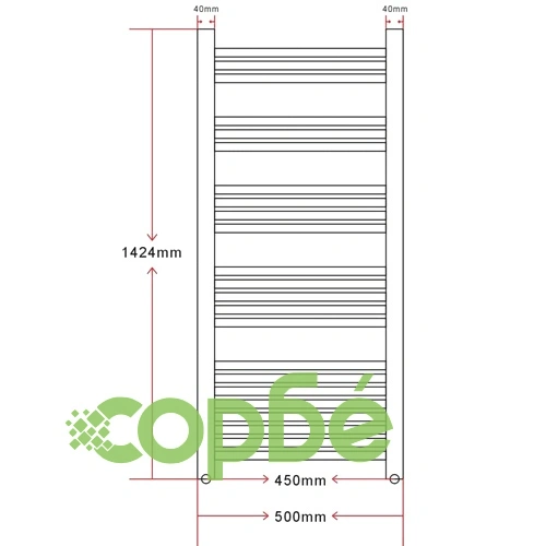 Електрически радиатор за баня и сушене на кърпи 600 W, 500 х 1424 мм ➤ топ цена ➤ sorbe.bg