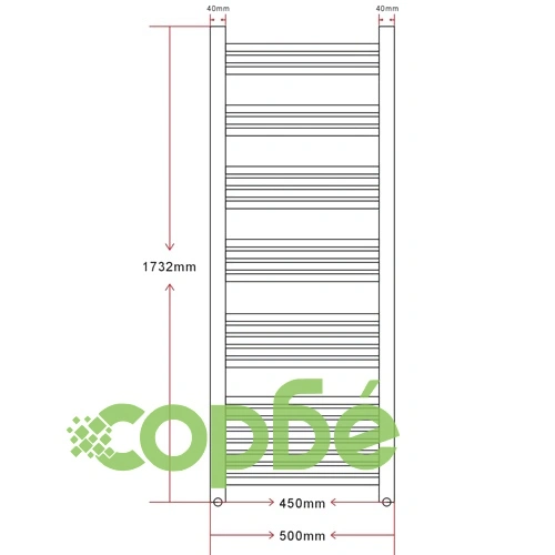 Електрически радиатор за баня с изправен дизайн, 1000 W, 500 x 1732 мм ➤ топ цена ➤ sorbe.bg
