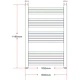 Електрически радиатор за баня и сушене на кърпи 600 W