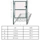 Градинска мрежеста оградна врата, 85,5 х 125 см / 100 х 175 см
