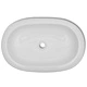 Луксозна керамична мивка, овална, бяла, 63 х 42 см