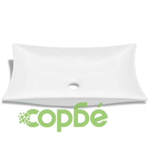 Керамична мивка за баня в силно гланцирано бяло ➤ топ цена ➤ sorbe.bg