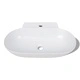 Овална керамична мивка за баня с отвор за смесител