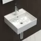 Луксозна керамична мивка с преливник и отвор за смесител, 41 х 41 см