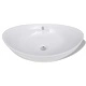 Луксозна керамична мивка с преливник, овална, 59 x 38,5 см
