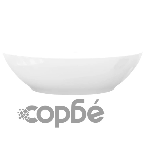 Луксозна керамична мивка с преливник и отвор за смесител, овална ➤ топ цена ➤ sorbe.bg