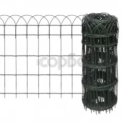 Ограда за тревни площи, прахово боядисана тел, 25х0,65 м