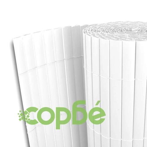 PVC ограда с две лица и ширина на летвата 12 мм, 90 х 300 см, бяла ➤ топ цена ➤ sorbe.bg
