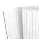 PVC ограда двулицева, летва с ширина 12 мм, 150 х 300 см, бяла