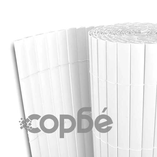 PVC ограда двулицева, летва с ширина 12 мм, 300 х 200 см, бяла ➤ топ цена ➤ sorbe.bg