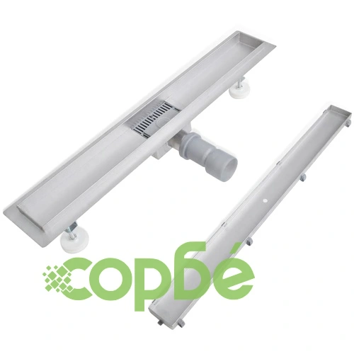 Линеен душ канал от неръждаема стомана, 640 х 110 мм ➤ топ цена ➤ sorbe.bg