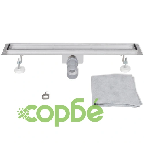 Линеен душ канал от неръждаема стомана, 640 х 110 мм ➤ топ цена ➤ sorbe.bg