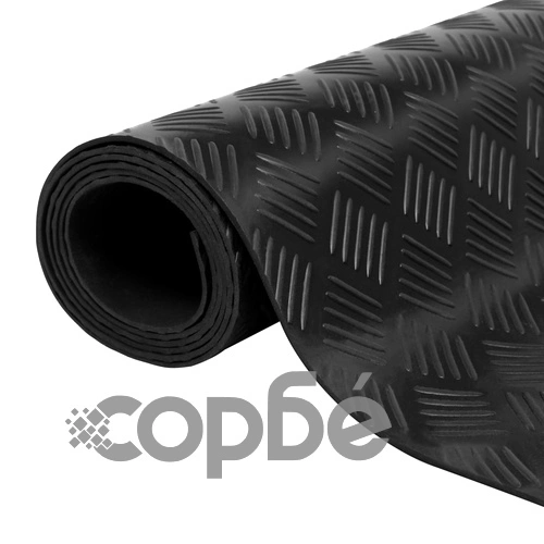 Гумена подова постелка против хлъзгане 2 x 1 м шахматна плочка ➤ топ цена ➤ sorbe.bg