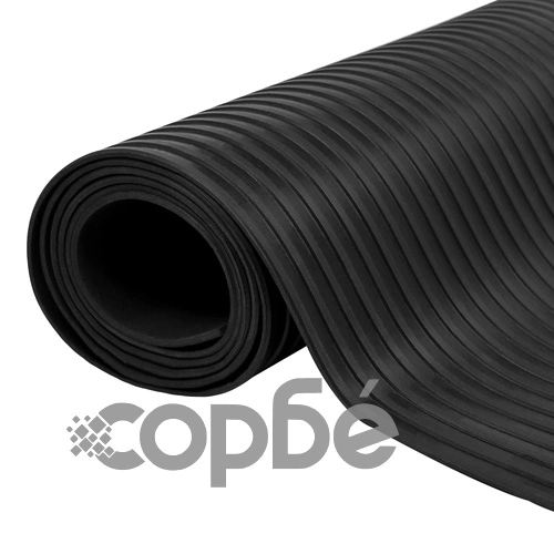 Гумена подова постелка против хлъзгане 2 x 1 м широко оребрена ➤ топ цена ➤ sorbe.bg