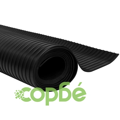 Гумена подова постелка против хлъзгане 5 x 1 м широко оребрена ➤ топ цена ➤ sorbe.bg