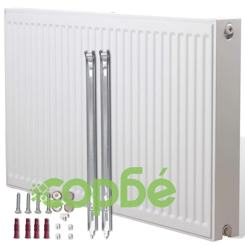 Стоманен радиатор, долни връзки, бял, 100 х 10 х 60 см. ➤ топ цена ➤ sorbe.bg