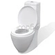 Керамичен моноблок тоалетна чиния кръгла долно оттичане бяла