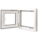 Двоен PVC прозорец с двуосно отваряне, дясна дръжка, 500 х 500 мм