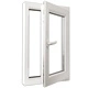 PVC прозорец с двуосно дясно отваряне 600 х 1000 мм, двоен стъклопакет