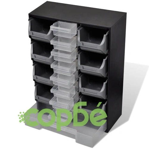 Шкафче за инструменти със 17 чекмеджета, за ателие ➤ топ цена ➤ sorbe.bg