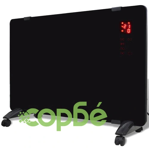 Черен конвекторен отоплител 1500 W ➤ топ цена ➤ sorbe.bg