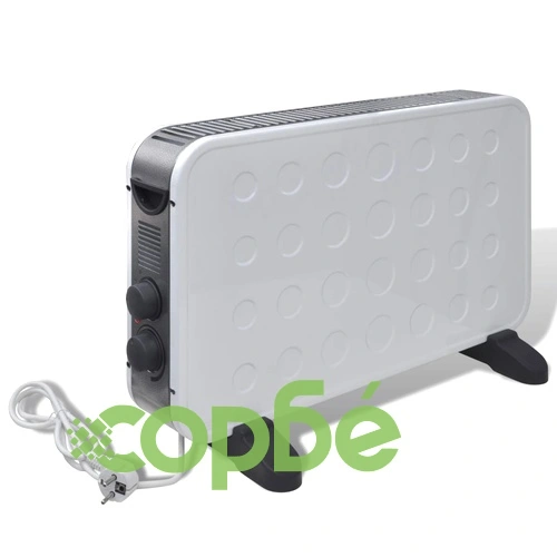 Бяла конвекторна печка за отопление с 2 степени, 2000 W ➤ топ цена ➤ sorbe.bg