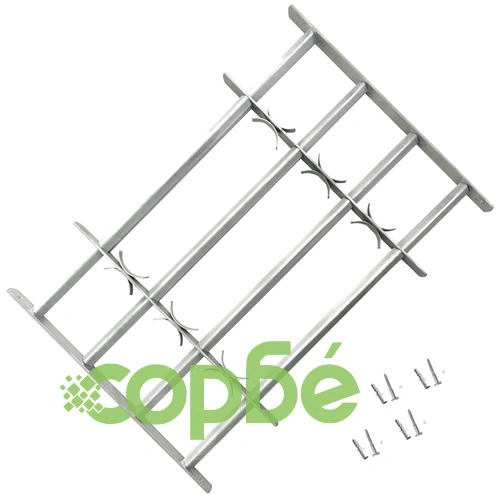 Регулируема решетка за прозорци с 4 напречни пръта 700-1050 мм ➤ топ цена ➤ sorbe.bg