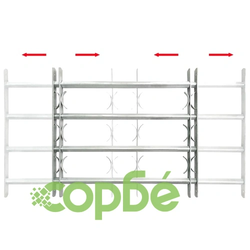 Регулируема решетка за прозорци с 4 напречни пръта 700-1050 мм ➤ топ цена ➤ sorbe.bg