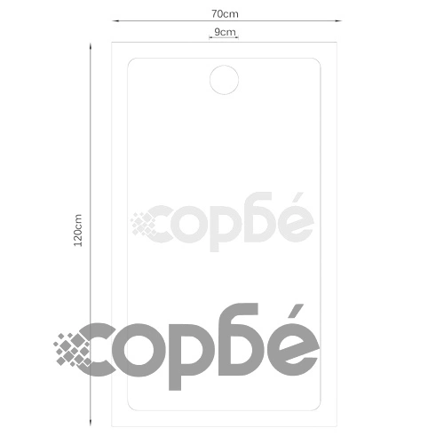 Правоъгълно ABS душ корито, черно, 70x120 см  ➤ топ цена ➤ sorbe.bg