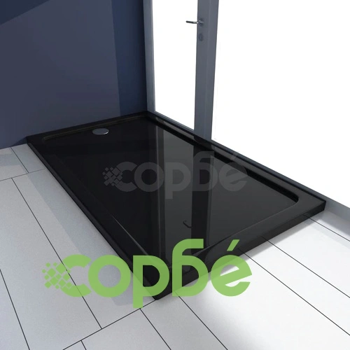 Правоъгълно ABS душ корито, черно, 70x120 см  ➤ топ цена ➤ sorbe.bg