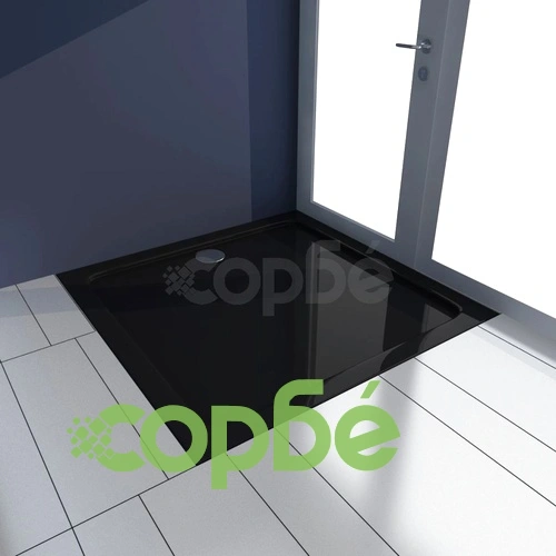 Квадратно ABS душ корито, черно, 80x80 см ➤ топ цена ➤ sorbe.bg