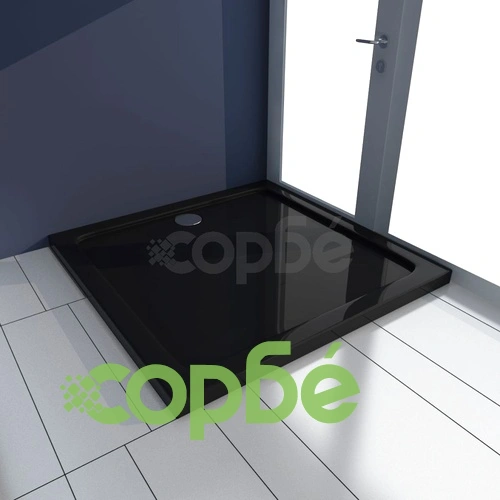 Квадратно ABS душ корито, черно, 80x80 см ➤ топ цена ➤ sorbe.bg