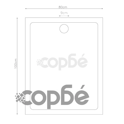 Правоъгълно ABS душ корито, черно, 80x100 см ➤ топ цена ➤ sorbe.bg