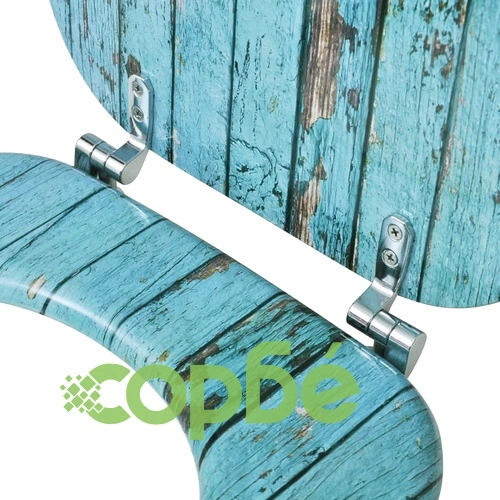 Седалка за тоалетна чиния с капак от MDF, античен дървен дизайн ➤ топ цена ➤ sorbe.bg