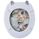 Тоалетна седалка с MDF капак, дизайн Камъчета 