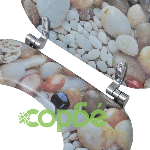 Тоалетна седалка с MDF капак, дизайн Камъчета  ➤ топ цена ➤ sorbe.bg