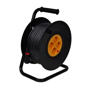 Ръчна макара със захранващ кабел 50 м, с метална дръжка