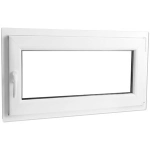 PVC прозорец, двоен стъклопакет, дръжка отляво, 1100 x 600 мм