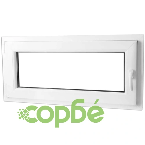 PVC прозорец, двоен стъклопакет, дръжка отдясно , 1100 x 500 мм ➤ топ цена ➤ sorbe.bg