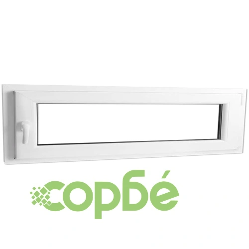 PVC прозорец, двоен стъклопакет, дръжка с наклон в ляво, 1100 x 400 мм ➤ топ цена ➤ sorbe.bg