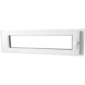 PVC прозорец, двоен стъклопакет, десен наклон, 1100 x 400 мм