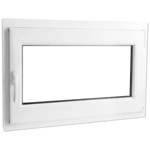 PVC прозорец, двоен стъклопакет, дръжка с наклон в ляво, 1000 x 700 мм