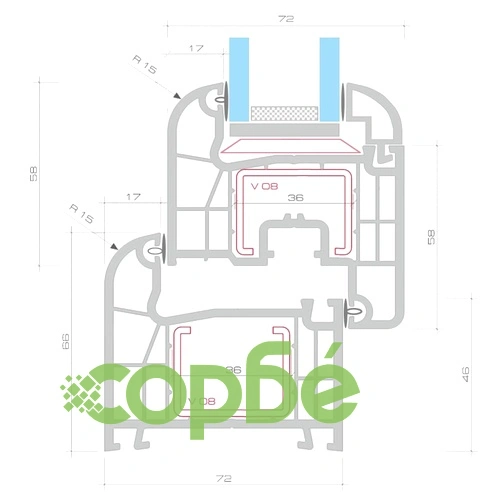 PVC прозорец, двоен стъклопакет, дръжка с наклон в ляво, 1000 x 700 мм ➤ топ цена ➤ sorbe.bg