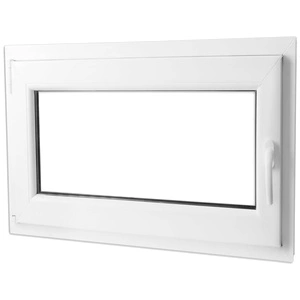 PVC прозорец, двоен стъклопакет, дръжка с наклон в дясно, 1000 x 700 мм