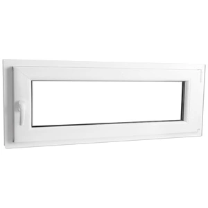 PVC прозорец, двоен стъклопакет, дръжка с наклон в ляво, 1000 x 400 мм